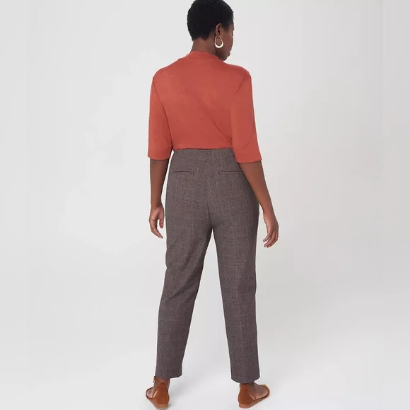 LOFT | Plaid High Waist Trousers - Picture 2 of 5